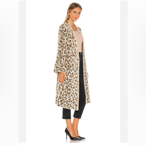 BLANK NYC Leopard Duster in Full Range Duster Cardigan Size Small - Picture 2 of 9